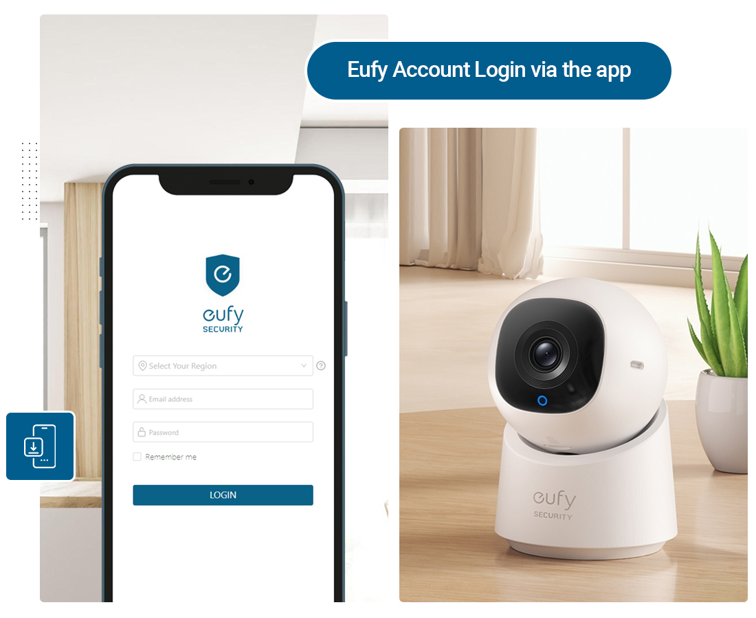 Eufy Account Login via the app